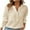 Beige, variant on cfhntfmh Dressy Casual Shirts for Women Formal V Neck Buttons Work T-Shirts with Pockets Soft Long Sleeve Tunic Tees