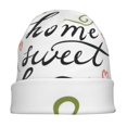 thumbnail image 7 of Naloa Home Sweet Home Floral Soft Beanie Hat, Knit Beanie Daily Beanie in Fine Knit for Women Men Winter Travel, Outdoor, 7 of 7