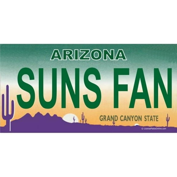 212 Main LPO1683 Arizona Suns Fan Photo License Plate
