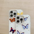 thumbnail image 2 of Designed for iPhone Case,Luxury Glitter Butterfly Pearl Pattern Kickstand Camera Lens Protection Full Body Shockproof Cover Phone Case (iPhone 13 Pro,White), 2 of 6
