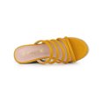 thumbnail image 4 of BLISSFUL STEP Women's Platform Strappy Slip on Espadrille Wedges Sandals, 4 of 6