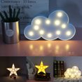thumbnail image 3 of Luz De Noche Led Con Forma De Nube, Lámpara De Noche Blanca Cálida, Lámpara De Mesa Con Pilas Para Decoración De Fiesta De Año Nuevo De Navidad Vogacara HA018098-00, 3 of 6