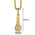 thumbnail image 3 of Hip Hop Iced Out Microphone Pendant Necklaces Male 14K Yellow Gold Chains For Men Hiphop Jewelry D183, 3 of 8