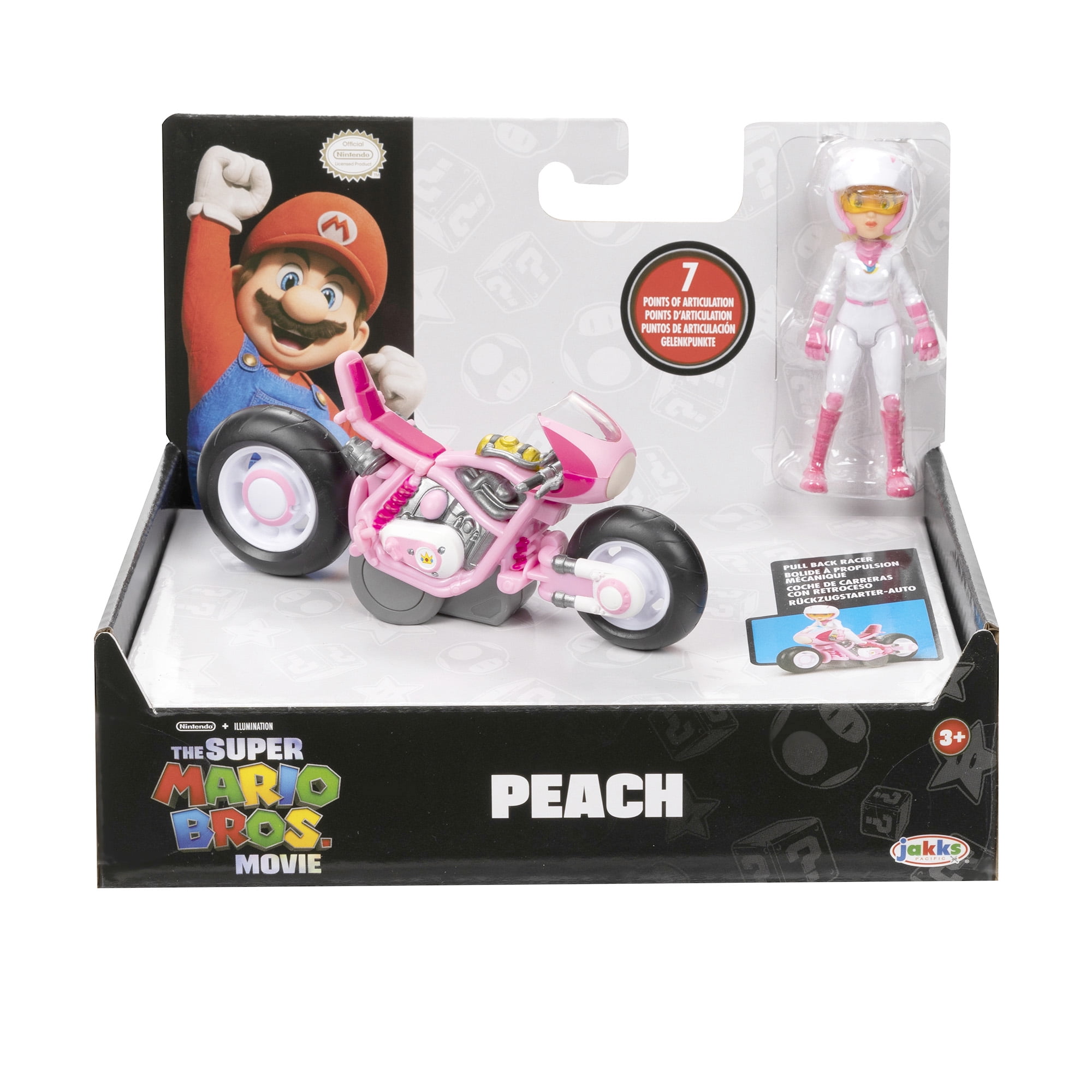 The Super Mario Bros. Movie 2.5 inch Princess Peach Action Figure with