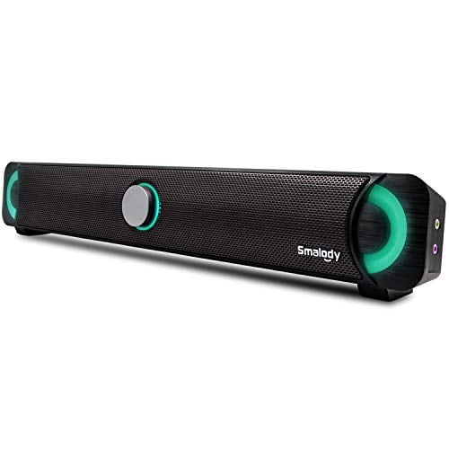 Smalody Computer Speakers Led Soundbar 2.0 Multimedia Stereo Sound Box
