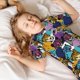 thumbnail image 4 of Balery Retro Panther Conjunto de Pijama Infantil de Manga Corta con Estampado – Ropa de Dormir de Algodón Suave-X-Large, 4 of 5