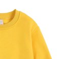 thumbnail image 5 of Miluxas Toddler Crewneck Sweatshirts Solid Pullover Tops for Girls or Boys Yellow 12 Years, 5 of 5