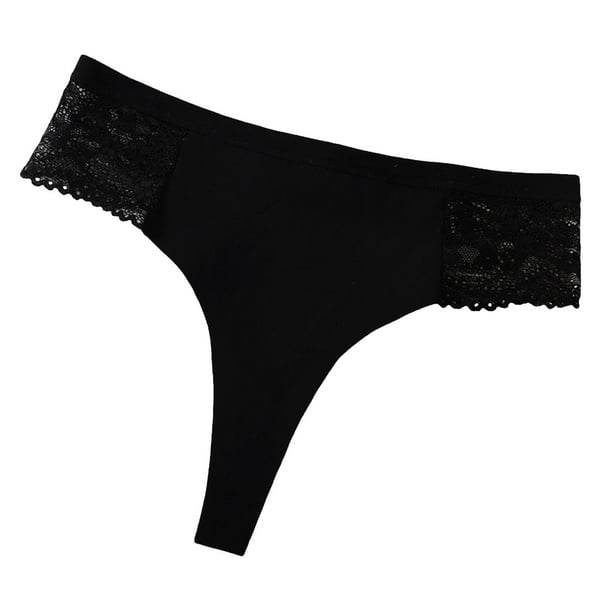 Braguitas de encaje para mujer: sin costuras, de seda helada, entrepierna de algodón, cintura baja, diseño sin marcas (tallas S-XL)