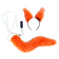 thumbnail image 1 of Kits de diadema y zorro falso, juego de luminoso LED novedos vestir naranja Zulema Traje de juego de cosplay, 1 of 7