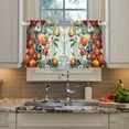 thumbnail image 2 of Yayeee Kitchen Curtains Tier Pair Light Filtering 27"x36" Rod Pocket Short Cafe Window Panel, Red Tomatoes, 2 of 7