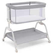 HARPPA Baby Bassinet Bedside Sleeper, 6 Height Adjustable Baby Bassinet for Infants, Grey