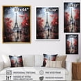 thumbnail image 4 of Designart "Romantic Stroll to the Eiffel Tower" Cityscapes Canvas Wall Art - Industrial Black Paris Living Room Canvas Art, 4 of 6