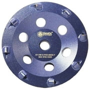 DiamaPro Systems Threaded 5 Inch 8 Segment 1/4 Round PCD Grinding Cup Wheel