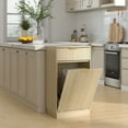 thumbnail image 2 of 10-Gallon Tilt Out Trash Can Cabinet, Wooden Hidden Garbage Can Holder with Storage and Drawer, Laundry Hamper Cabinet for Bathroom, Kitchen, Oak, 2 of 7