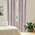thumbnail image 2 of Ambesonne Geometric Window Curtains, Polygonal Chill Vibe Art, Each 28" W x 84" L, Pale Mauve Taupe and White, 2 of 4