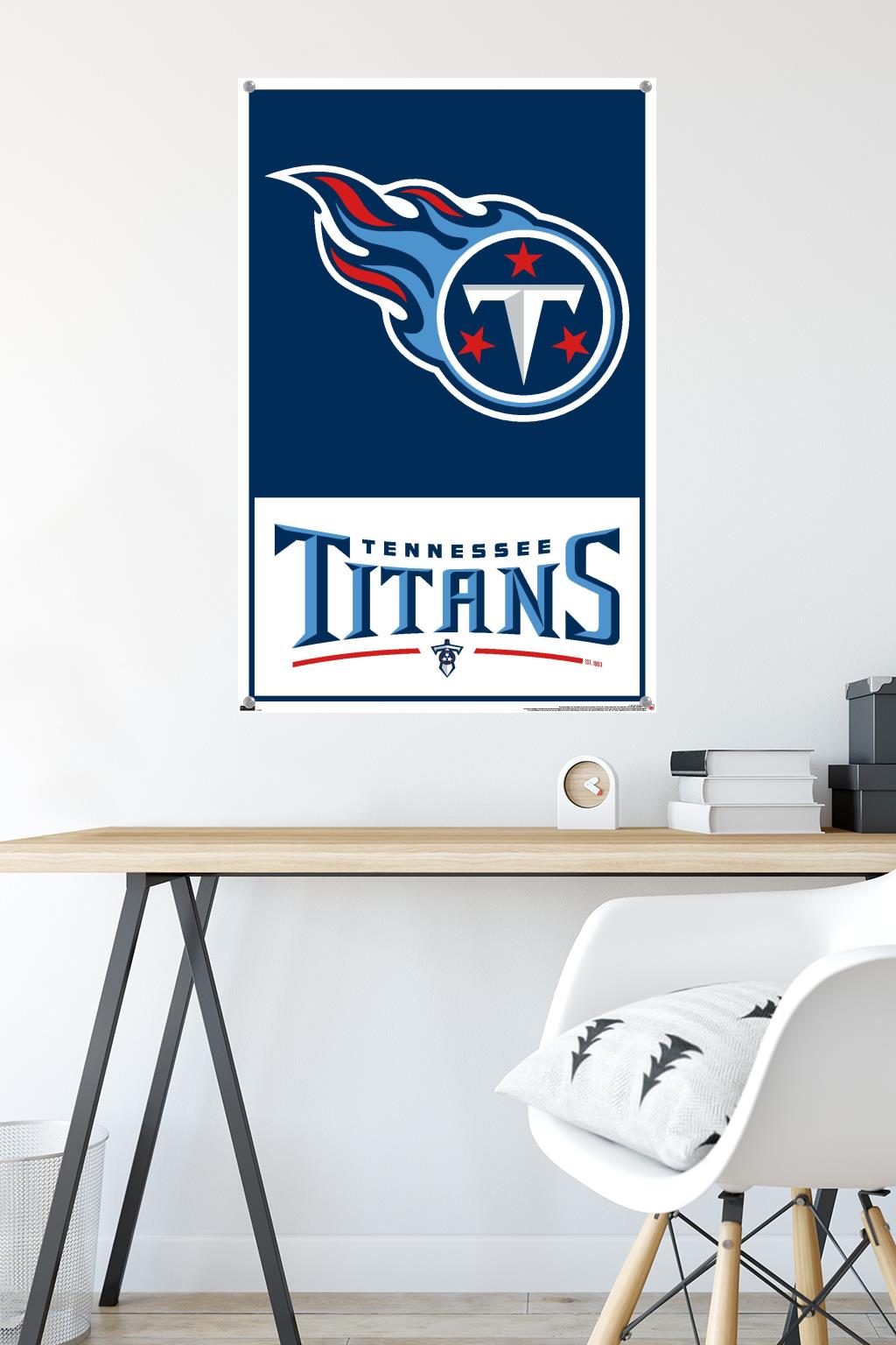 NFL Tennessee Titans - Logo 21 Wall Poster with Pushpins, 22.375" x 34"