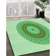 thumbnail image 2 of Ahgly Company Indoor Square Patterned Dragon Green Area Rugs, 3' Square, 2 of 6