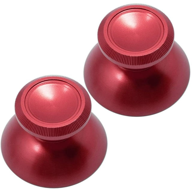 Joysticks Métalliques pour Manettes Xbox One/ PS4, Pièces de Rechange à Prise Analogique en Aluminium pour Xbox One S (Lot de 2) (Rouge)