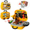 Construction Tools Toy Set for Baby Boy Plastic Chainsaw Screws Hammer Pretend Play Kids Suitcase Garden Carpentry Tool Box D50