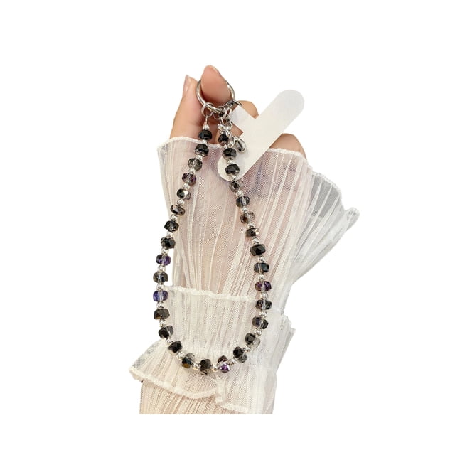 Correa para teléfono con cristales de imitación y cadena desmontable, glamurosa correa para teléfono y dije para bolso, cadena de muñeca ajustable, accesorio colgante de moda para bolso.