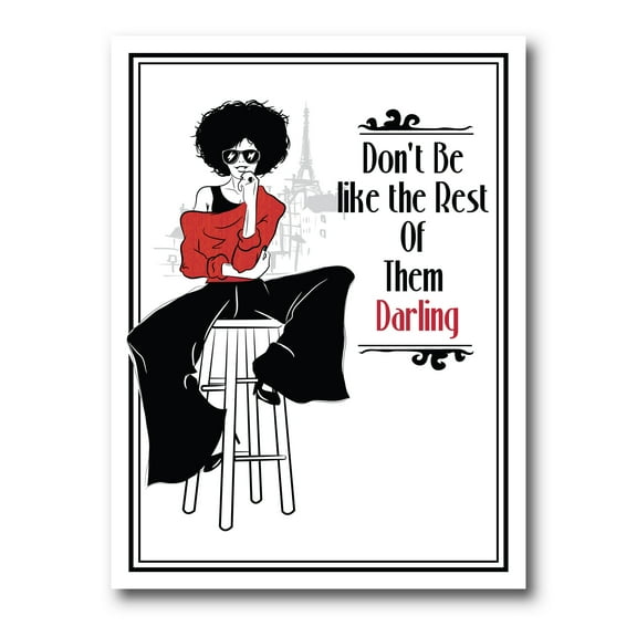 Style Passion Life Fashion Woman VI 12 in x 8 in Painting Canvas Art Print, by Designart