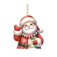 thumbnail image 6 of Hahsbwye Santa Claus Acrylic Ornament Christmas Pendant Santa Shape Acrylic Ornament for Festive Home Decor Trees Doors Windows Cars, 6 of 8