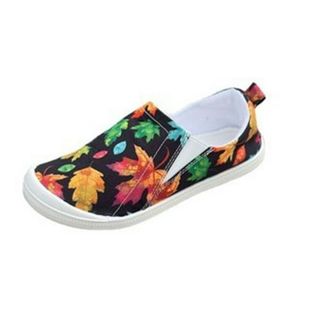 

Aueoeo Halloween Women s Flat Bottomed Low-cut Canvas Shoes One-foot Lazy Version Student Casual Flat Shoes Clearance