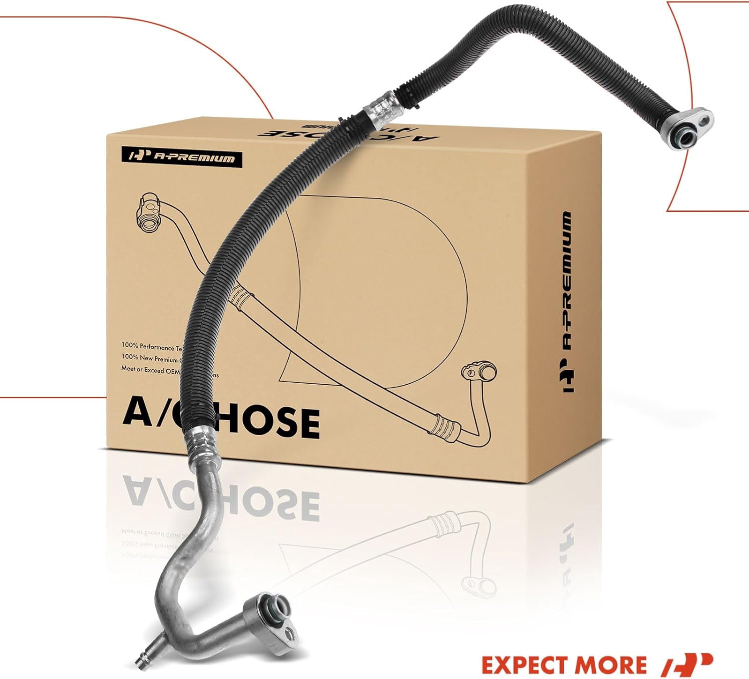 A-Premium A/C Suction Line Hose Compatible with Ford Explorer 2013-2019 Police Interceptor Utility 2014-2017 V6 3.5L