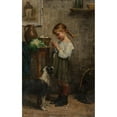 thumbnail image 3 of Maria Wiik 16x24 Black Modern Framed Museum Art Print Titled - An Unlikely Duo (1882), 3 of 5