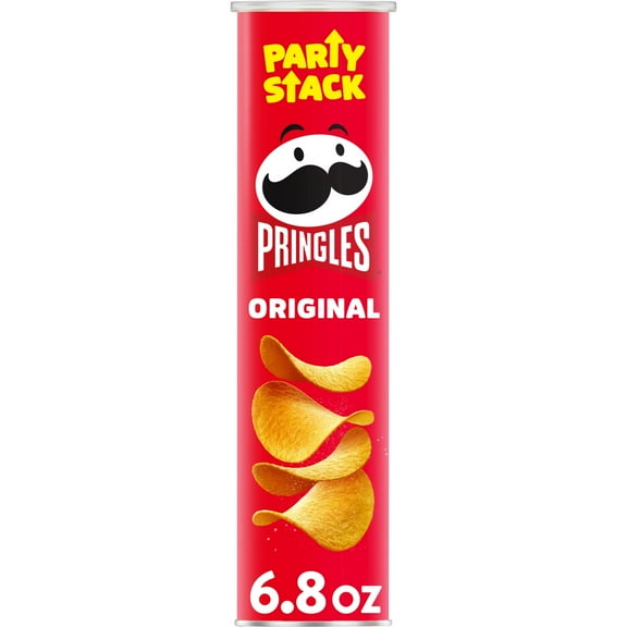 Pringles Original Potato Crisps Chips, Lunch Snacks, 6.8 oz Canister