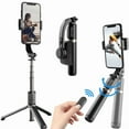 thumbnail image 2 of Gimbal Stabilizer Selfie Stick Foldable Wireless Tripod with Bluetooth Shutter Monopod for IOS Android, 2 of 8