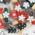 thumbnail image 4 of 20 piezas/lote de pinzas de madera para árbol de Navidad, alce, copo de nieve, mini marcos de fotos de ropa de madera, pinzas de papel, pinzas para la ropa, pinzas para manualidades, 4 of 5