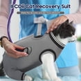 thumbnail image 6 of ROZKITCH Soft Cat Recovery Suit, Elastic Cat Onesie after Surgery, Rear Leg and Abdomen Wound Protection, Cat Cone Collar Alternative, Gray, L, 6 of 9