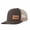 Army green and khaki, variant on YAYA Leather Patch Embroidered Color Block Trucker Hat Unisex Adjustable Cotton Breathable Fashion Cap for Travel Daily Wear