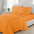 thumbnail image 6 of Elegant Comfort 4-Piece Microfiber Bed Sheet Set, California King, Orange - Deep Pocket, 6 of 10