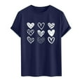 thumbnail image 3 of PNTUTB Valentine's Day Men's Fashion Themed Prints Short Sleeve Crew Neck Casual Loose Comfortable T-shirt, 3 of 5