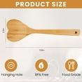 thumbnail image 2 of 2 Pcs Wooden Heart Spoons Set, Heart Shaped Bamboo Spoon, Long Handle Wooden Serving Mixing Spoon for Mother's Day, Wedding Gifts, Heart Shaped Wooden Spoons for Eating (Bamboo), 2 of 7