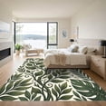 thumbnail image 3 of ODIKA 6' x 9' Machine Washable Non-Slip Area Rug, contemporary floral High Traffic Rug, Green, 1121762, 3 of 7