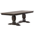 thumbnail image 4 of 7-Pc Pedestal Wood Dining Set in Gray/Black Stone, 4 of 6