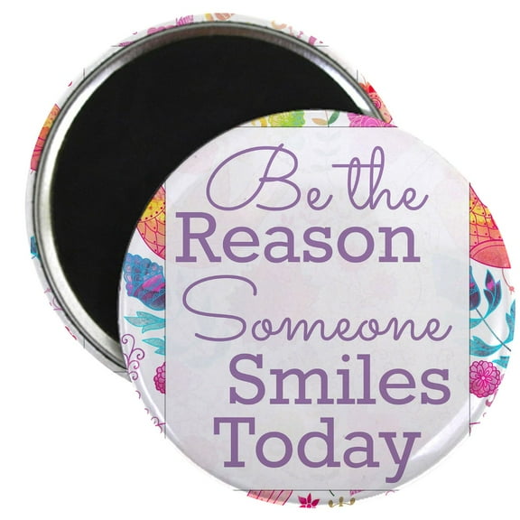 CafePress - Smiles Magnets - 2.25" Round Magnet, Refrigerator Magnet, Button Magnet Style