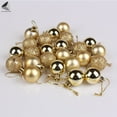 thumbnail image 4 of PULLIMORE 24 Pcs Mini Christmas Ball Ornaments Baubles Xmas Tree Hanging Decorations (Gold, 3cm), 4 of 8