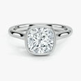 thumbnail image 2 of Dash Jewel 14K White Gold Plated Anniversary Rings - 1.8 Ct Cushion Cut Lab Created Diamond Rings For Women's - Simple Engagement Wedding Halo Rings - Silver Gorgeous Ring Gifts For Her Birthday, 2 of 7