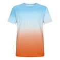thumbnail image 2 of Jalioing Men's Short Sleeve T Shirt Casual Crew Neck Gradient Tee Shirt Summer Fashion Basic Tops, 2 of 5
