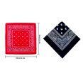 thumbnail image 4 of Toystoory Pañuelo cuadrado para exteriores de 55cm x 55cm, diadema negra y roja de Cachemira estampada para mujeres/hombres/niños/niñas Almacenamiento y organización del hogar negro Toystoory HA5742-08, 4 of 6
