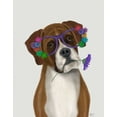 thumbnail image 2 of Fab Funky 26x32 Black Ornate Wood Framed with Double Matting Museum Art Print Titled - Boxer and Flower Glasses, 2 of 4