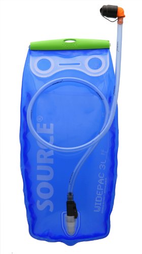 Source Outdoor Widepac Hydration System Reservoir with Helix Bite Valve Transparent Blue