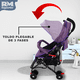 thumbnail image 5 of Carriola de Paseo Plegable con Toldo y Respaldo Reclinable purpura Grande, 5 of 6