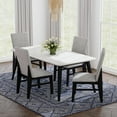 thumbnail image 2 of Megan Dining Side Chair with Grey Fabric in Black (2 Per Carton), 2 of 8