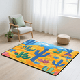 thumbnail image 6 of CURLYOOT Cactus Desert Area Rug 3x5 Ft Rugs for Entryway Entrance Kitchen, Washable Non Slip Indoor Floor Carpet for Bedroom Living Room, 6 of 7