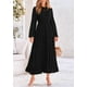 thumbnail image 4 of Vestido largo PRETTYGARDEN para mujer, elegante, con lunares suizos, negro, 4 of 9